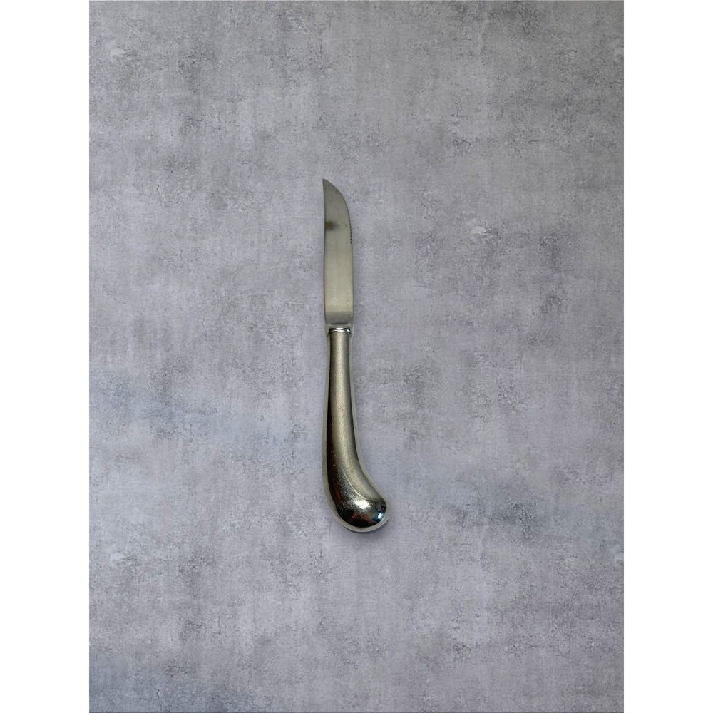 William Adams Steak Knife 9in Silver Tone Pistol Grip Serrated Vintage